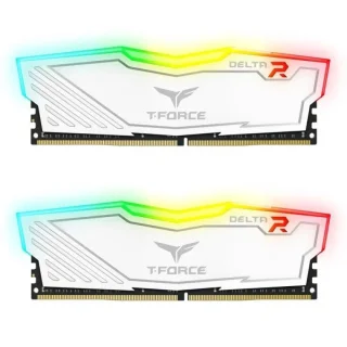 TEAMGROUP T-Force Delta RGB 16 GB - 2 x 8GB, DDR4 288-pin DIMM, 3200MT/s, CL16, White color