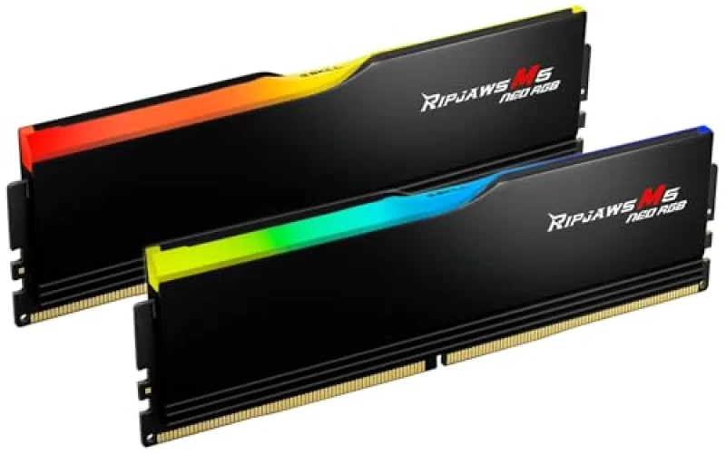 G.Skill Ripjaws M5 Neo RGB 32 GB - 2 x 16GB, DDR5 288-pin DIMM, 6000MT/s, CL36, Black color - Featured Image