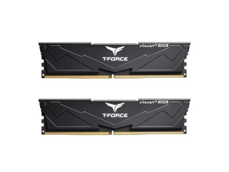 TEAMGROUP T-Force VulcanÎ± 32 GB - 2 x 16GB, DDR5 288-pin DIMM, 5600MT/s, CL40, Black / Silver color - Featured Image