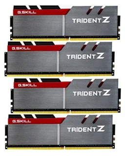 G.Skill Trident Z 32 GB - 4 x 8GB, DDR4 288-pin DIMM, 3200MT/s, CL16, Red / Silver color
