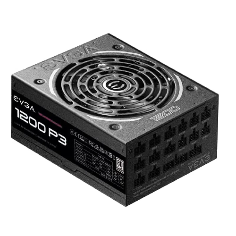 EVGA SuperNOVA 1200 P3 - 1200 W ATX Power Supply, 80+ Platinum, Fully Modular, Black / Silver Color - Featured Image