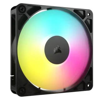 Corsair RS120 ARGB - 120mm PWM fan, 10 - 36 dB, 13.3 - 72.8 CFM Airflow, 420 - 2100 RPM, Black Color