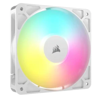 Corsair RS120 ARGB - 120mm PWM fan, 10 - 36 dB, 13.3 - 72.8 CFM Airflow, 420 - 2100 RPM, White Color