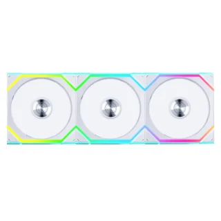 Lian Li UNI FAN SL Wireless 3-Pack - 120mm PWM fan, 28.5 dB, 64.05 CFM Airflow, 400 - 2000 RPM, White Color
