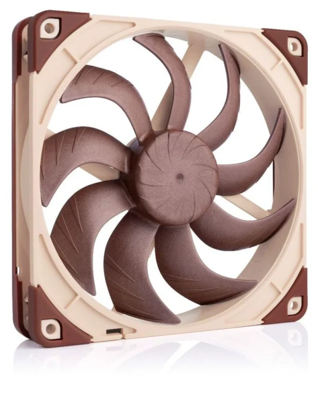 Noctua NF-A14x25 G2 PWM - 140mm PWM fan, 19.7 - 24.8 dB, 74.8 - 91.6 CFM Airflow, 1250 - 1500 RPM, Brown Color - Featured Image
