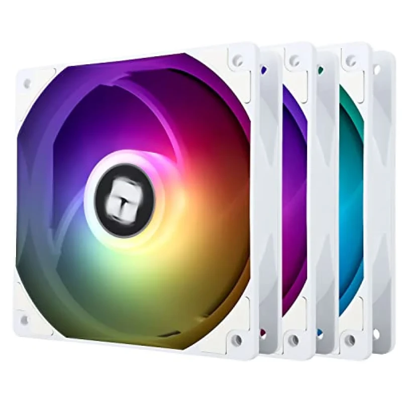 Thermalright TL-C12CW-S X3 3-Pack - 120mm PWM fan, 25.6 dB, 66.17 CFM Airflow, 1550 RPM, White Color - Featured Image