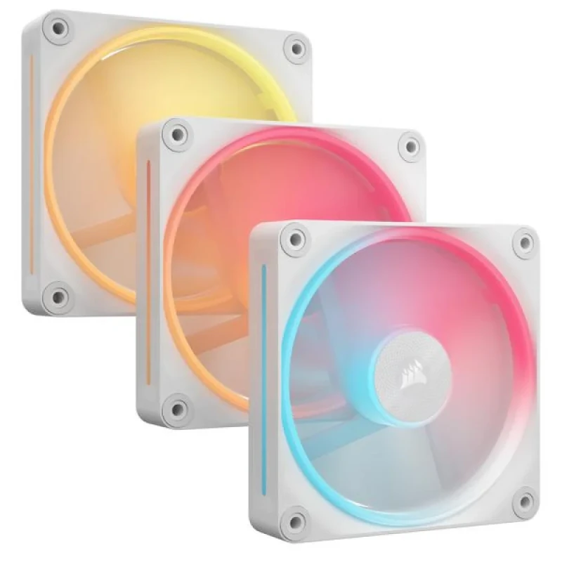 Corsair iCUE LINK LX120-R RGB 3-Pack - 120mm PWM fan, 35.1 dB, 70 CFM Airflow, 2400 RPM, White Color - Featured Image