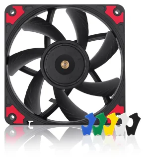 Noctua A12x15 PWM chromax.black.swap - 120mm PWM fan, 23.9 dB, 55.44 CFM Airflow, 450 - 1850 RPM, Black / Multi Color