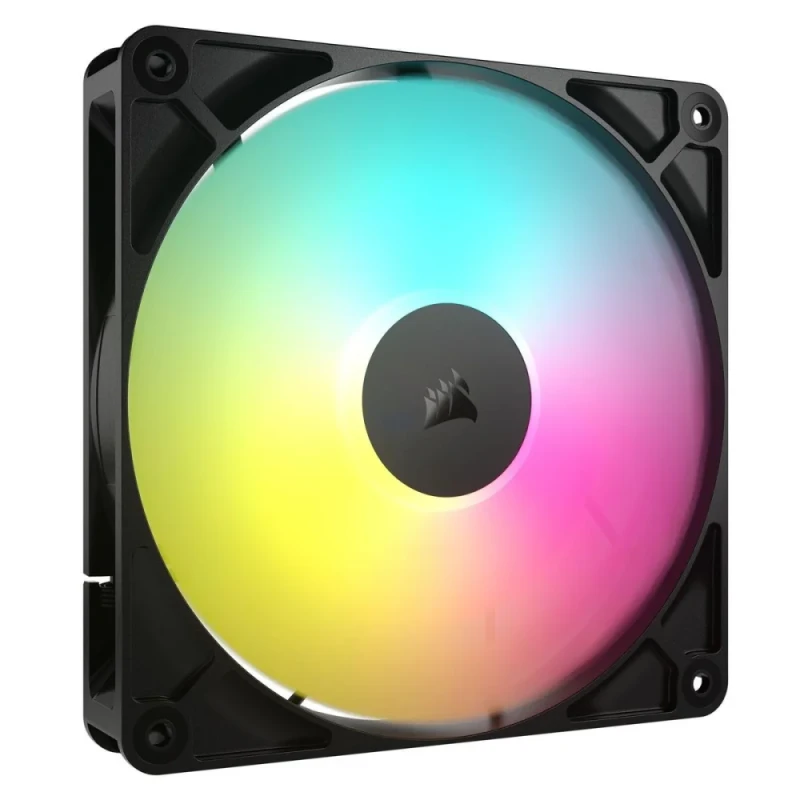 Corsair RS140 ARGB - 140mm PWM fan, 10 - 36 dB, 14.6 - 95.5 CFM Airflow, 330 - 1700 RPM, Black Color - Featured Image