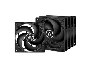 ARCTIC P12 PST 5-Pack - 120mm PWM fan, 22.5 dB, 56.3 CFM Airflow, 200 - 1800 RPM, Black Color