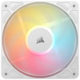 Corsair RS120-R 3-Pack - 120mm PWM fan, 10 - 34.6 dB, 13.33 - 65.82 CFM Airflow, 420 - 2100 RPM, White Color