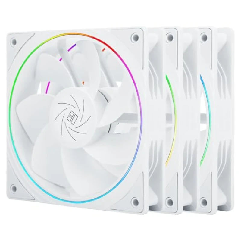 Thermalright TL-S12RW X3 3-Pack - 120mm PWM fan, 23.2 dB, 47.6 CFM Airflow, 1500 RPM, White Color - Featured Image