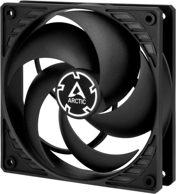 ARCTIC P12 - 120mm PWM fan, 22.5 dB, 56.3 CFM Airflow, 200 - 1800 RPM, Black / Transparent Color - Featured Image