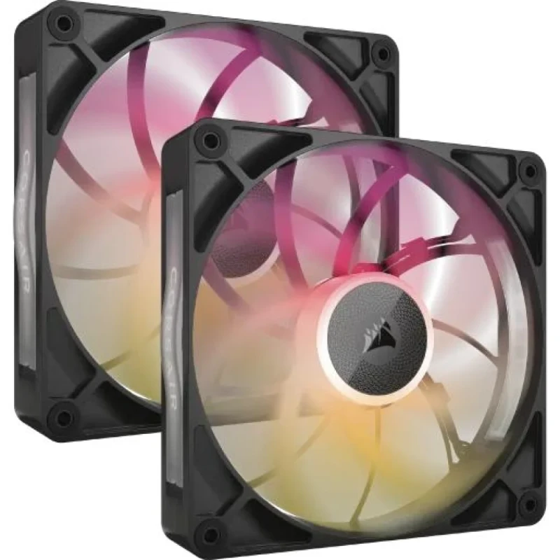 Corsair iCUE LINK RX140 MAX RGB Starter Kit 2-Pack - 140mm PWM fan, 10 - 31 dB, 27.2 - 102.9 CFM Airflow, 300 - 1600 RPM, Black Color - Featured Image