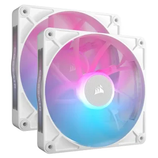 Corsair iCUE LINK RX140 2-Pack - 140mm fan, 10 - 36 dB, 18.1 - 95.7 CFM Airflow, 1700 RPM, White Color