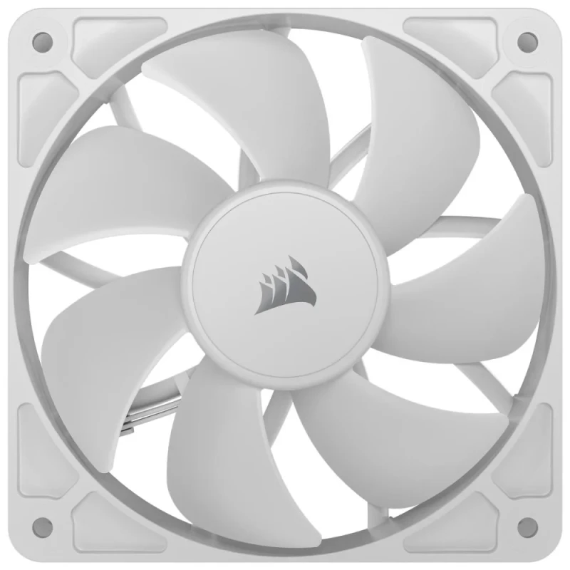 Corsair RS120 - 120mm PWM fan, 10 - 36 dB, 13.3 - 72.8 CFM Airflow, 420 - 2100 RPM, White Color - Featured Image