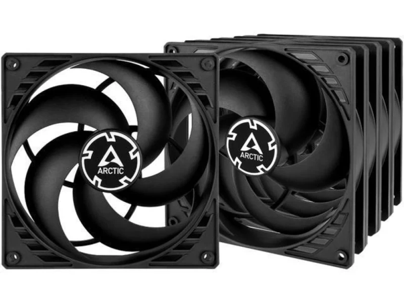 ARCTIC P14 PST 5-Pack - 140mm PWM fan, 22.5 dB, 72.8 CFM Airflow, 200 - 1700 RPM, Black Color - Featured Image
