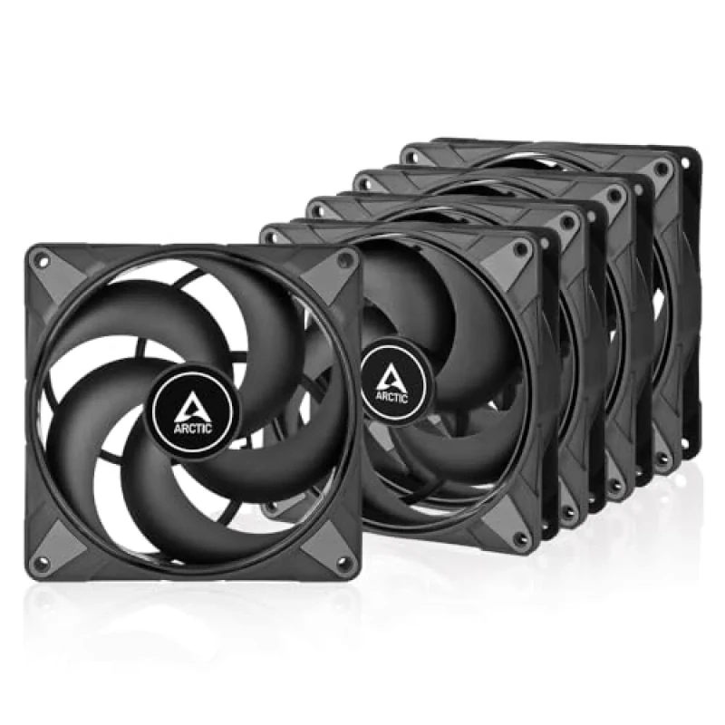 ARCTIC P14 Max 5-Pack - 140mm PWM fan, 95 CFM Airflow, 400 - 2800 RPM, Black Color - Featured Image