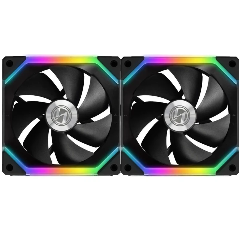 Lian Li Uni Fan SL 2-Pack - 140mm PWM fan, 30 dB, 70.5 CFM Airflow, 500 - 1500 RPM, Black Color - Featured Image