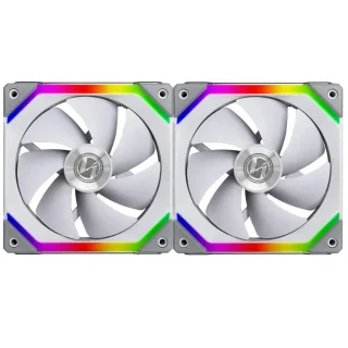 Lian Li Uni Fan SL 2-Pack - 140mm PWM fan, 30 dB, 70.5 CFM Airflow, 500 - 1500 RPM, White Color