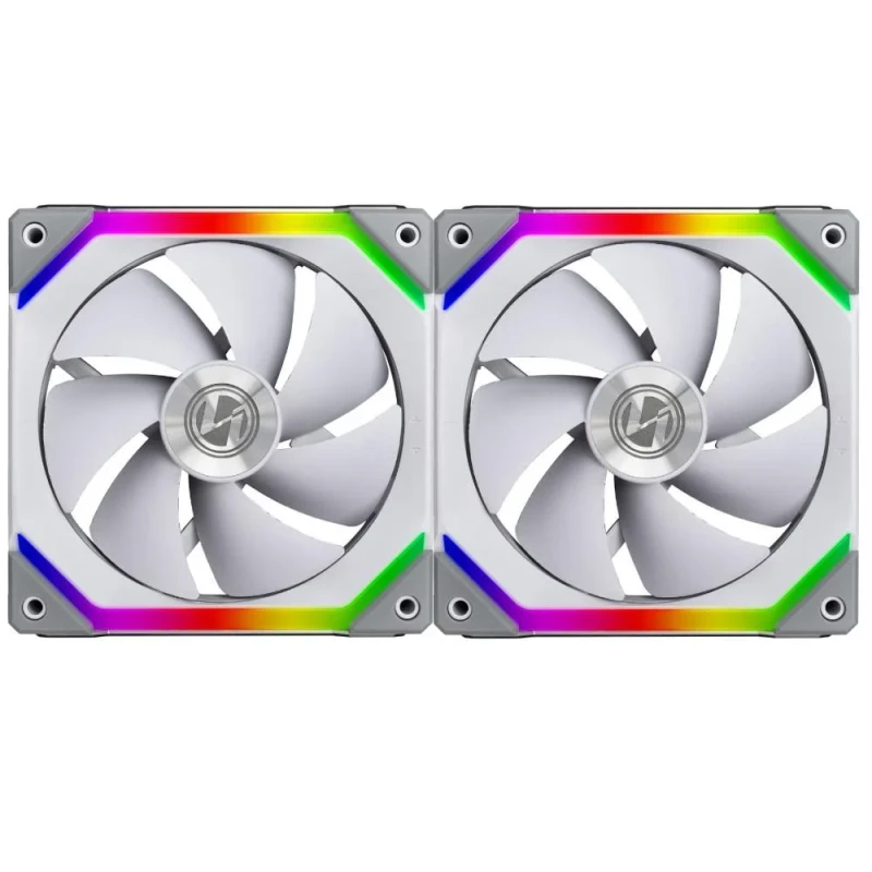 Lian Li Uni Fan SL 2-Pack - 140mm PWM fan, 30 dB, 70.5 CFM Airflow, 500 - 1500 RPM, White Color - Featured Image