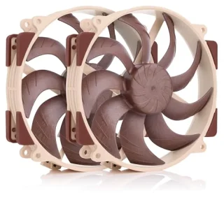 Noctua NF-A14x25r G2 PWM SX2-PP 2-Pack - 140mm PWM fan, 24.8 dB, 91.58 CFM Airflow, 1500 RPM, Brown Color