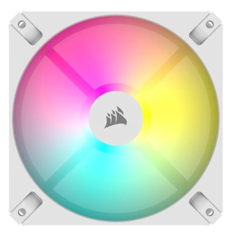 Corsair iCUE AR120 Digital RGB - 120mm PWM fan, 10 - 27.3 dB, 10.7 - 59 CFM Airflow, 400 - 1850 RPM, White Color - Featured Image