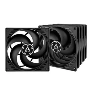 ARCTIC P14 5-Pack - 140mm fan, 22.5 dB, 72.8 CFM Airflow, 1700 RPM, Black Color