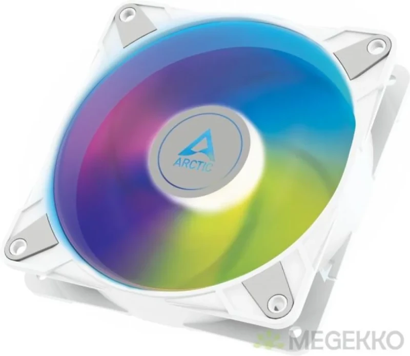 ARCTIC P12 PWM PST A-RGB 0dB - 120mm PWM fan, 48.8 CFM Airflow, White / Gray Color - Featured Image