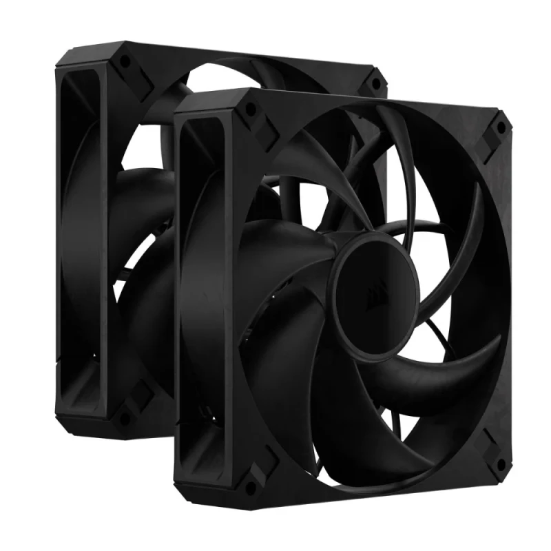 Corsair RS140 MAX 2-Pack - 140mm PWM fan, 31 dB, 27.5 - 104 CFM Airflow, 1600 RPM, Black Color - Featured Image