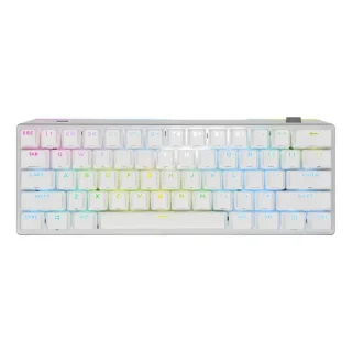 Corsair K70 PRO MINI - Mini Wired, Wireless, Bluetooth Wireless Keyboard, Cherry MX Red Switches, RGB Backlit, Tenkeyless, White Color