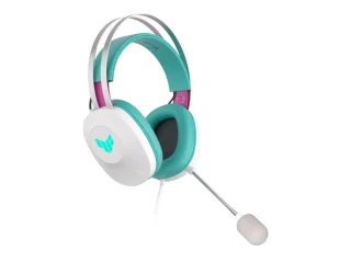 Asus TUF Gaming H1 Gen II Hatsune Miku Edition - Gaming headset, Microphone, 20Hz-20kHz, White / Teal Color