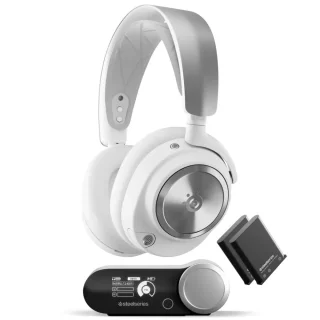 SteelSeries Arctis Nova Pro Wireless for PC, PS5, and PS4 - Gaming headset, Wireless, Microphone, 10Hz-40kHz, White / Silver Color