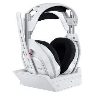 Logitech ASTRO A50 (GEN 5) - Gaming headset, Wireless, Microphone, 20Hz-20kHz, White / Red Color