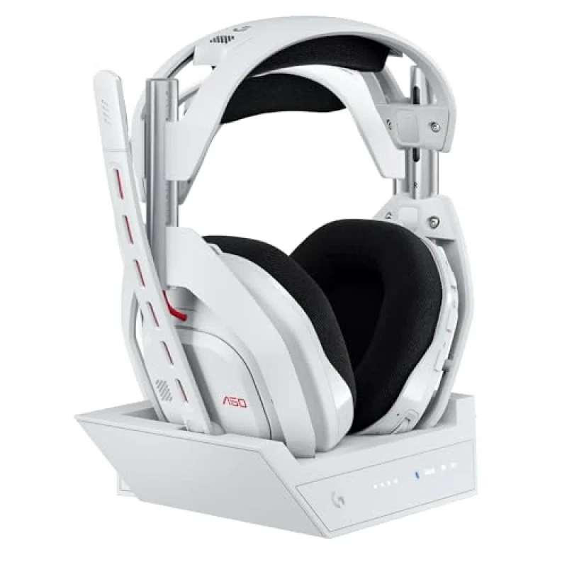 Logitech ASTRO A50 (GEN 5) - Gaming headset, Wireless, Microphone, 20Hz-20kHz, White / Red Color - Featured Image