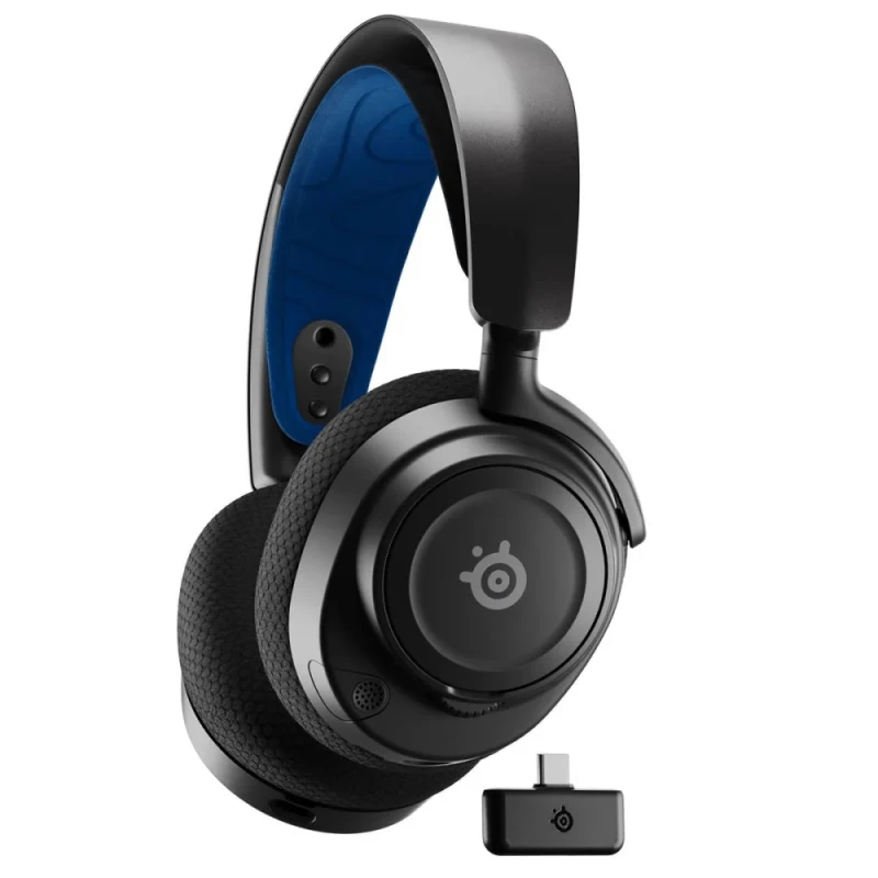 SteelSeries Arctis Nova 7P - Gaming headset, Wireless, Microphone, 20Hz-22kHz, Black / Blue Color - Featured Image
