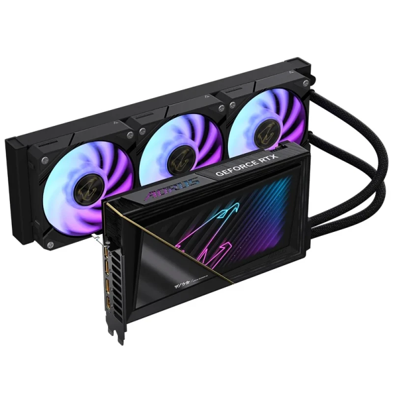 Gigabyte AORUS XTREME WATERFORCE GeForce RTX 5090 32 GB Graphics Card – NVIDIA Blackwell RTX 5090 GPU, 21,760 CUDA Cores, 32 GB GDDR7 512-bit Memory, 2655 MHz Boost, PCIe 5.0 x16, WATERFORCE AIO Liquid Cooling, 3x DisplayPort 2.1a + HDMI 2.1b, Dual-Slot, 246 mm Length, Black - Featured Image