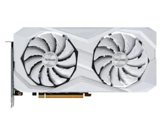 ASRock Radeon RX 6600 Challenger White 8GB Graphics Card – AMD RDNA 2 RX 6600 GPU, 1792 Stream Processors, 8GB GDDR6 128-bit Memory, PCIe 4.0 x8 Interface, Dual Fan Active Cooling, 3x DisplayPort 1.4 + HDMI 2.1 VRR, 269 mm Length, White
