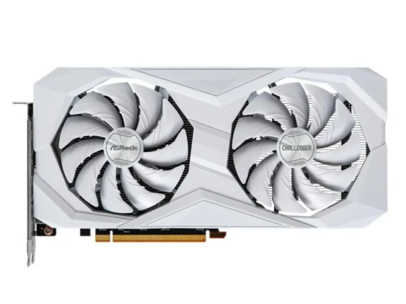 ASRock Radeon RX 6600 Challenger White 8GB Graphics Card – AMD RDNA 2 RX 6600 GPU, 1792 Stream Processors, 8GB GDDR6 128-bit Memory, PCIe 4.0 x8 Interface, Dual Fan Active Cooling, 3x DisplayPort 1.4 + HDMI 2.1 VRR, 269 mm Length, White - Featured Image