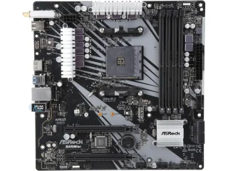 ASRock B450M/AC Micro-ATX Motherboard – AMD B450 Chipset AM4 Socket, DDR4 up to 3200+ OC, Intel 802.11ac Wi-Fi, Gigabit LAN, HDMI, 4 SATA3 & M.2 Slot, 7.1 HD Audio & Polychrome RGB – Budget Gaming/PC Build