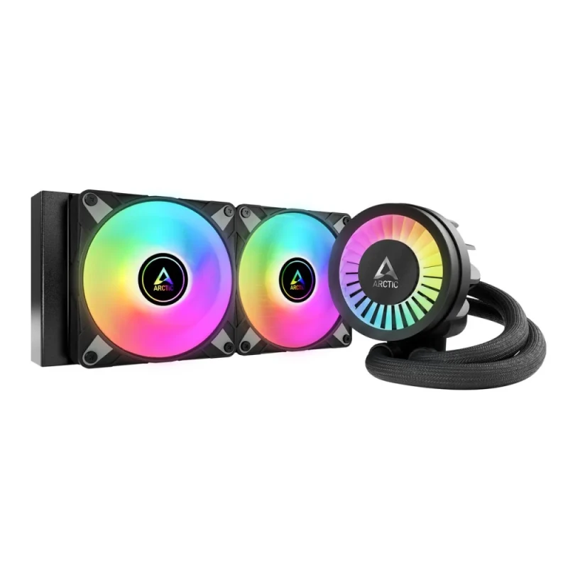 ARCTIC Liquid Freezer III 240 A-RGB 240 mm AIO Watercooler – Dual PWM Fans 200-2000 RPM, Copper Cold Plate, RGB Lighting, Intel LGA1851/1700 & AMD AM5/AM4 Support, Aluminum Radiator, High-Performance CPU Cooling, Black - Featured Image
