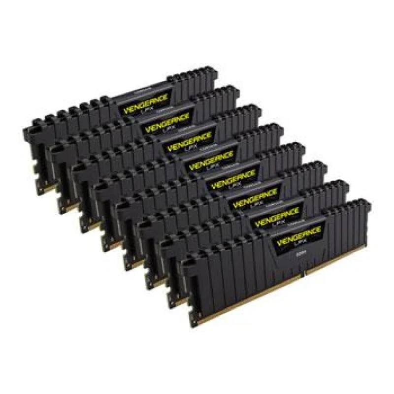 Corsair Vengeance LPX 256 GB - 8 x 32GB, DDR4 288-pin DIMM, 3600MT/s, CL18, Black / Yellow color - Featured Image