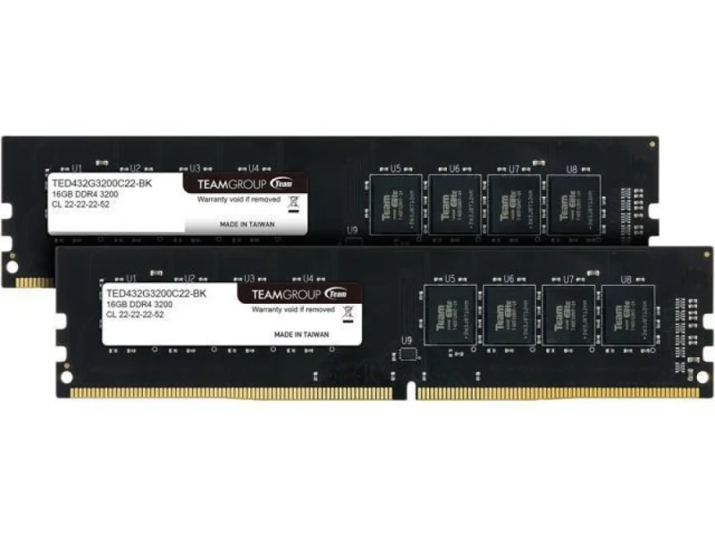 TEAMGROUP Elite 32 GB - 2 x 16GB, DDR4 288-pin DIMM, 3200MT/s, CL22, Black color - Featured Image