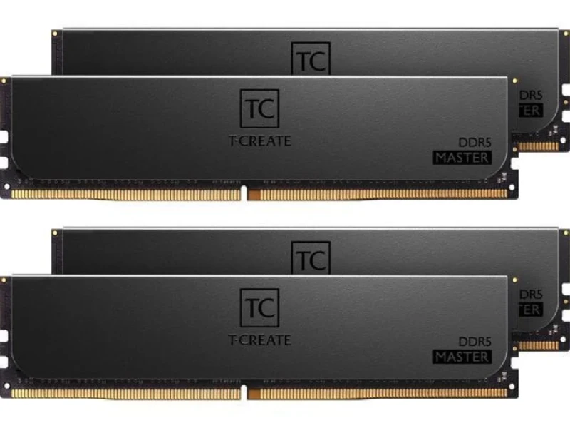 TEAMGROUP T-Create Master 64 GB - 4 x 16GB, DDR5 288-pin DIMM, 6800MT/s, CL34, Black color - Featured Image