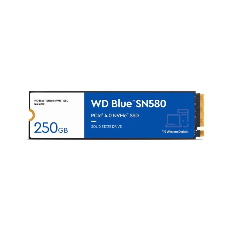 Western Digital Blue SN580 - 250 GB SSD, M.2 PCIe 4.0 X4, M.2-2280 - Featured Image
