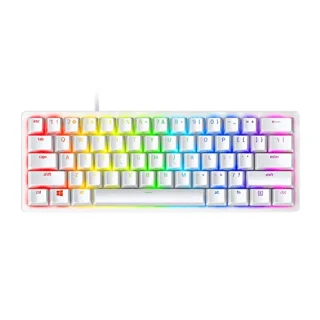 Razer Huntsman Mini - Mini Wired Keyboard, Razer Red Optical Linear Switches, RGB Backlit, Tenkeyless, White Color