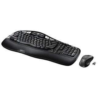 Logitech MK550 - Ergonomic Wireless Keyboard, Black Color