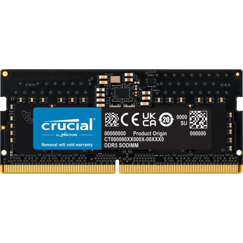 Crucial CT32G48C40S5 32 GB - 1 x 32GB, DDR5 262-pin SODIMM, 4800MT/s, CL40, Black color - Featured Image