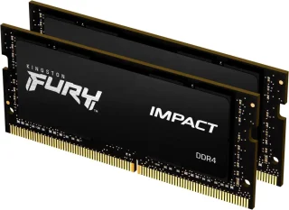 Kingston FURY Impact 32 GB - 2 x 16GB, DDR4 260-pin SODIMM, 3200MT/s, CL20, Black color