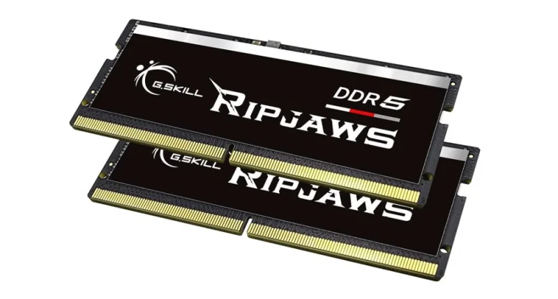 G.Skill Ripjaws 32 GB - 2 x 16GB, DDR5 262-pin SODIMM, 4800MT/s, CL34, Black / Silver color - Featured Image